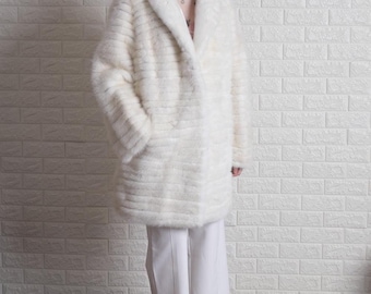 White Mink | Fur Coat | Knee Length