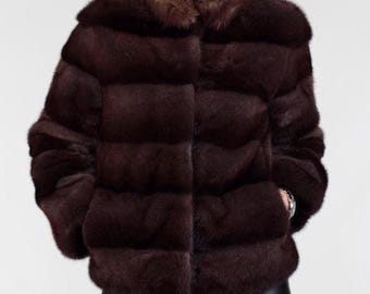 Brown Mink | Fur Coat | Waist Length