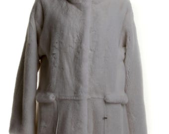 White sheared Mink | Fur Coat | Mid Length