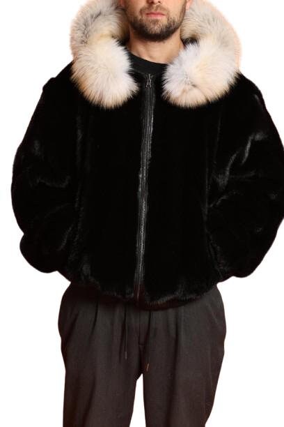 ブラックミンク | ファーコート | リバーシブル、レザーサイドと