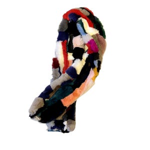 Multicolor rex rabbit Fur Scarf damianw