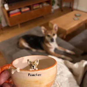 Personalized Pet Mug Custom,Valentine&#39;s Day gift,HandmadeCoffee Mug Birthday Gift for Pet OwnerFamilyGift Cute Dog Cappuccino Mug Animal Cup