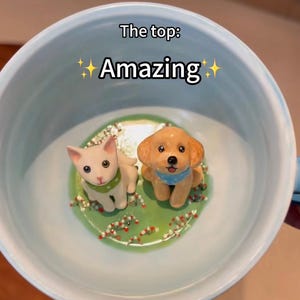 Caneca personalizada para animais de estimação com figura 3D de cachorro/gato, caneca de cerâmica feita à mão, caneca para animais de estimação Peekaboo, presente memorial para amantes de animais de estimação, caneca personalizada para animais de estimação, xícara de café