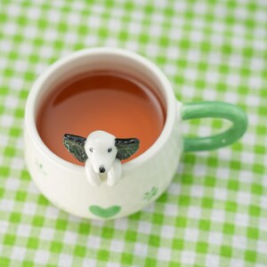 Caneca personalizada para animais de estimação com figura 3D de cachorro/gato, caneca de cerâmica feita à mão, caneca para animais de estimação Peekaboo, presente memorial para amantes de animais de estimação, caneca personalizada para animais de estimação, xícara de café