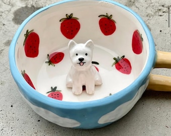 Custom Pet Mug with 3D Dog/Cat Figure Handmade Ceramic Mug Peekaboo Pet Mug Memorial Gift for Pet Lovers Personalized Pet Mug Coffee Cup