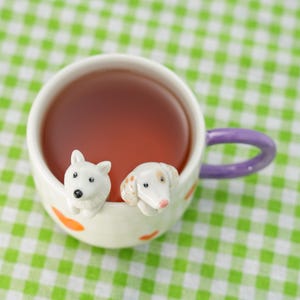 Custom Pet Mug with 3D Dog/Cat Figure Handmade Ceramic Mug Peekaboo Pet Mug Memorial Gift for Pet Lovers Personalized Pet Mug Coffee Cup
