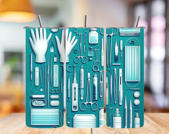 Surgical Tumbler Wrap PNG, Operating Room Nurse Doctor Design, 20oz Skinny Sublimation, Medical Tumbler PNG, Digital Download Clipart