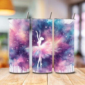 Envoltura para vaso de bailarina, diseño de sublimación de mamá bailarina, vaso delgado de 20 oz PNG, descarga digital de envoltura de ballet, lindo diseño de envoltura para vaso