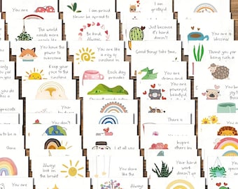 Inspirational Quote Cards, Mini Affirmations, Gratitude Gift, 60pcs