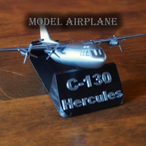 Lockheed C-130 Hercules Simple Model Airplane - 3D Printed - Optional Stand - Scaled Model
