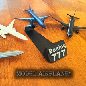 Boeing 777 Commercial Airliner Simple Model - Tripple Seven - Simple Model Airplane - 3D Printed