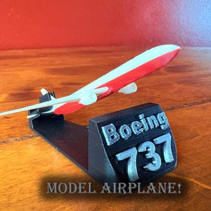 Boeing 737 Commercial Aircraft Simple Model - 3D Printed - Narrow-Body Aircraft - Simple Model Airplane