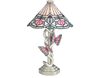 Miniatuurlamp in Tiffany-stijl (schaal 1:12) - Lotusbloem