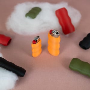 3D-gedruckte Feuerzeughülle für BIC – Ergonomisches Sleeve in 4 Farben – Für große & kleine BICs - Feuerzeug nicht inklusive