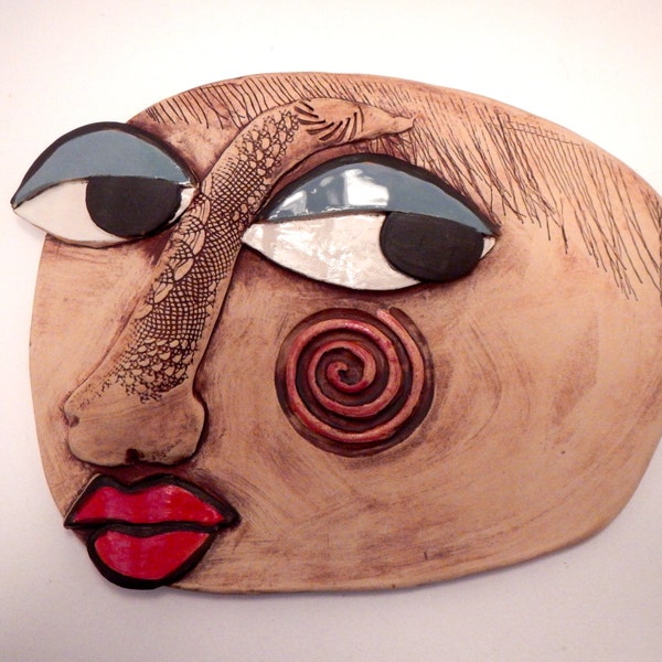 Looking for Love Abstract Mask-Picasso inspired ceramic mask