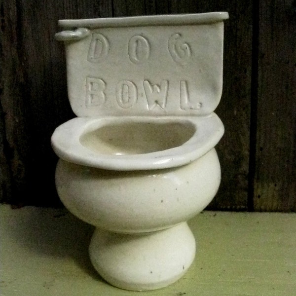 Ceramic Toilet Dog Bowl