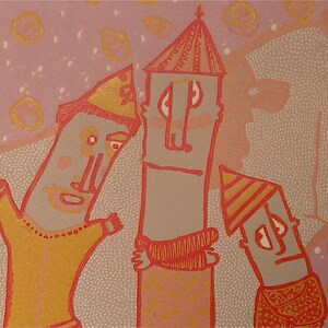 Hand pulled relief print Elephantom