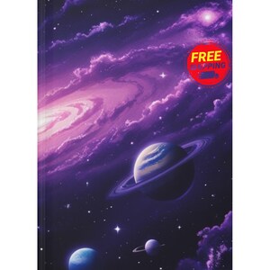 Galactic Dreams Hardcover Journal, Space-Themed Notebook, Inspirational Writing, Gift for Astronomy Lovers, Cosmic Art Diary