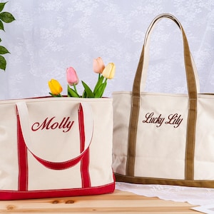 Personalized Canvas Tote,Bridesmaid Gift,Custom Tote Bag,Monogramed Tote Bag,Embroidered Canvas Tote Bag,Bachelorette Gifts,Gift for Her