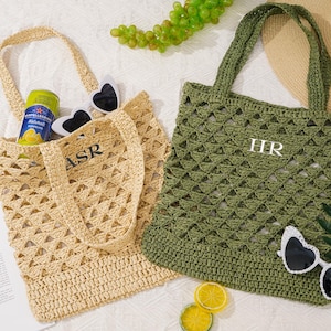 Personalized Beach Tote Bag,Bridesmaid Gifts,Custom Straw Bags,Embroidery Beach Bag,Girls Trip Party Favor Bag,Party Favor Bag,Gifts for Her