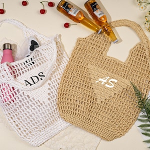 Personalized Raffia Beach Tote Bag,Beach Straw Bag,Girls Travel Tote Bag,Monogram Tote Bag,Gift for Her,Party Favor Bag,Bridesmaid Gifts