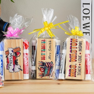 Personalized Teacher Whiteboard Eraser,Chalkboard Eraser with Marker,Custom Teacher Appreciation Gifts,Custom Teacher Gifts,Thank You Gifts