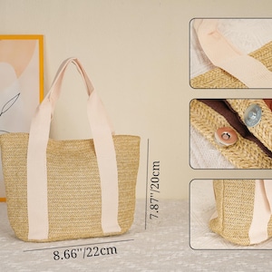 Custom Straw Beach Bags,Personalized Beach Bag,Custom Bridesmaid Bag,Burlap Tote Bag,Bridal Party Gifts,Wedding Gifts,Bachelorette Bags image 7