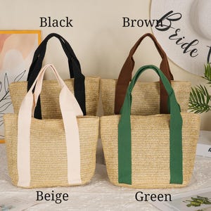 Custom Straw Beach Bags,Personalized Beach Bag,Custom Bridesmaid Bag,Burlap Tote Bag,Bridal Party Gifts,Wedding Gifts,Bachelorette Bags image 11