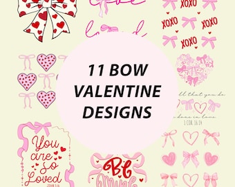 11 Bow Valentine PNG Collection