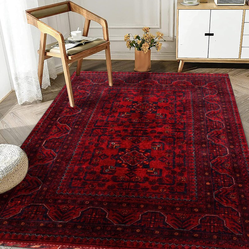 Persian Rug Pattern Red Red Persian Rug - Etsy