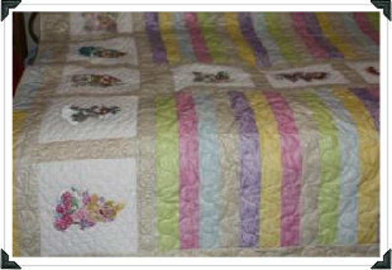 Southern Belles Machine Embroidered Twin Size Quilt image 5