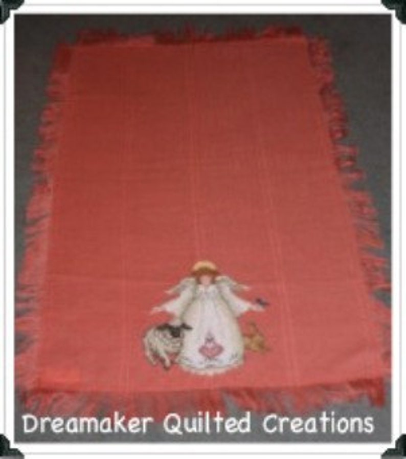 Guardian Angel Counted Crossstitch Baby Blanket Etsy