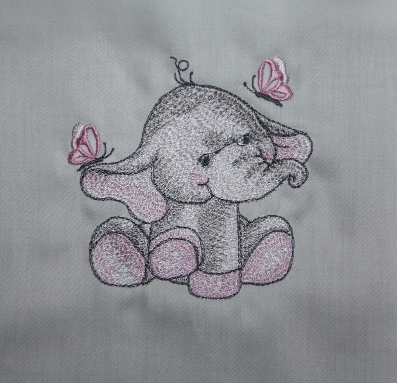 Cute baby elephant machine embroidered quilt blocks set  etsy