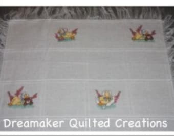 Baby Ducks Counted Cross-stitch Baby Blanket