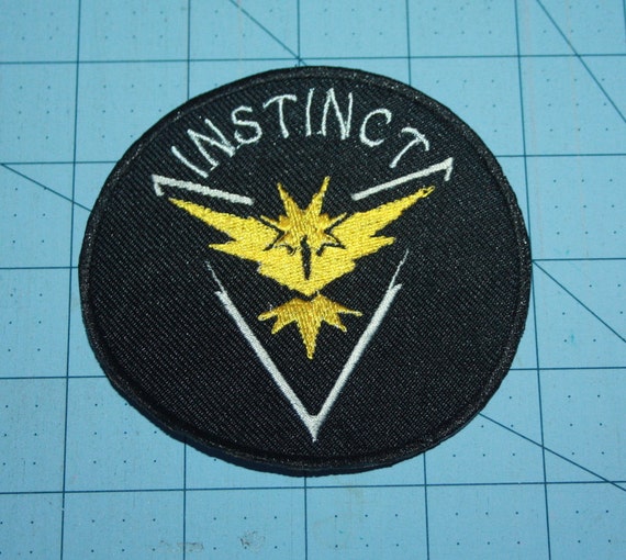 Yellow on Black Iron on Patch