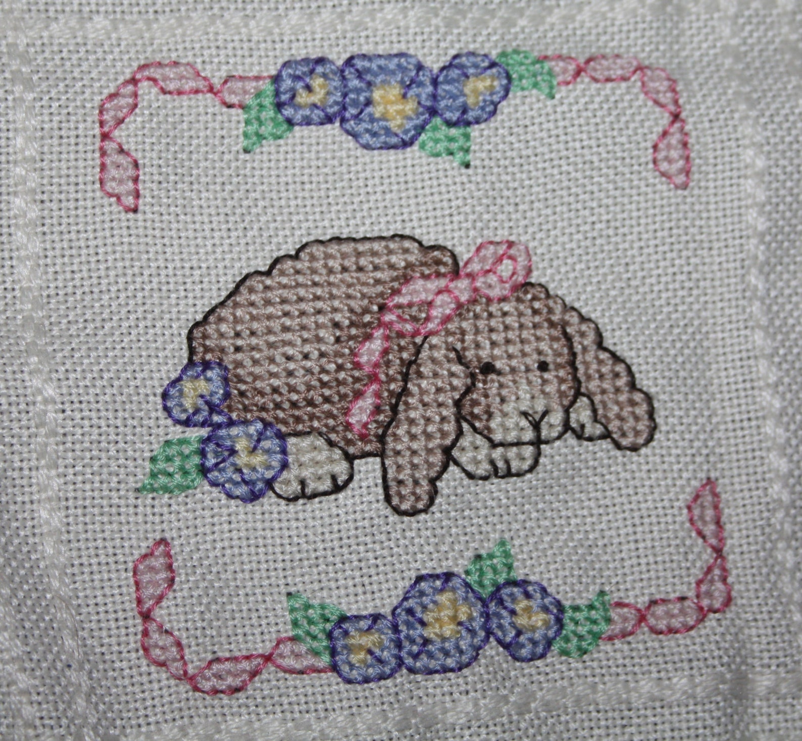 Bunny Counted Cross Stitch Baby Blanket Etsy