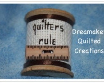 Spool Its Quilters Rule Pin Brooch