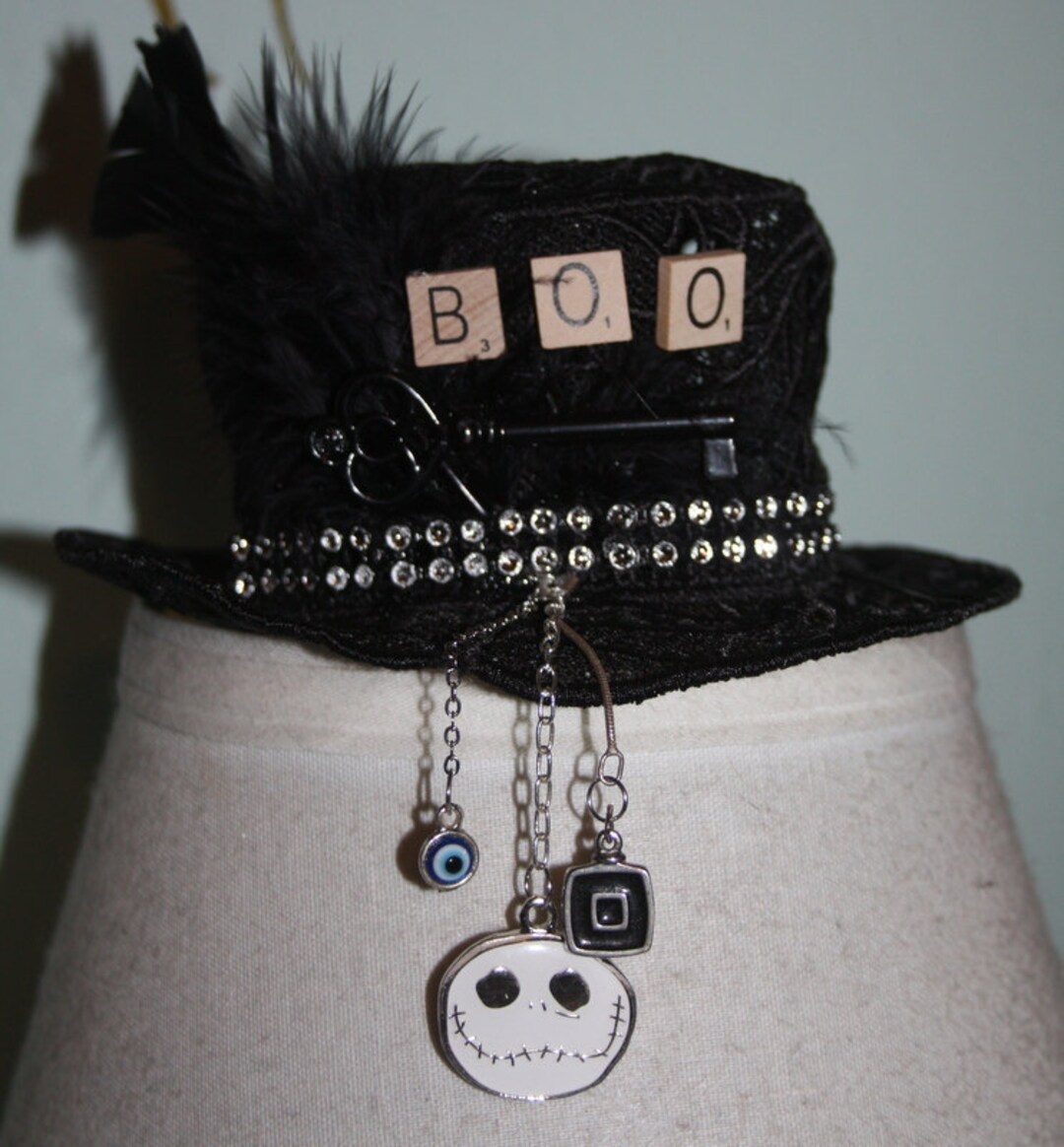 Jach BOO Black Lace Top Hat Etsy
