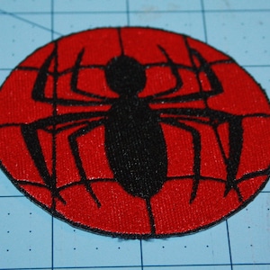 Black Spider Iron on Patch