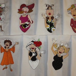 Loralie Church Ladies Machine Embroidered Quilt Blocks Set