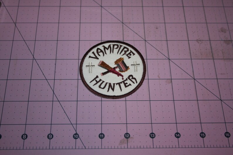 Vampire Hunter Iron on Patch Etsy