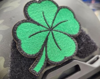 Shamrock Four Leaf Clover Embroidered Cut to Shape - 2.5x2.5 Patch - Luck of the Irish