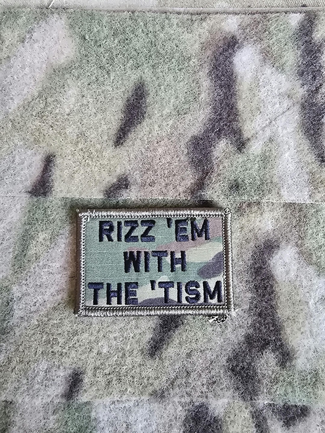 Rizz'em With the Tism Autism Embroidered Multicam Tactical Military ...