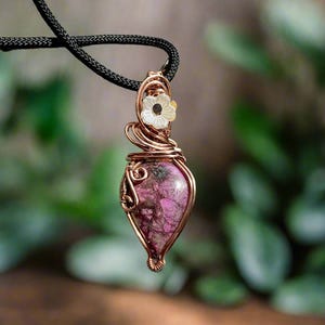 Cobalt Calcite Wire Wrapped Pendant