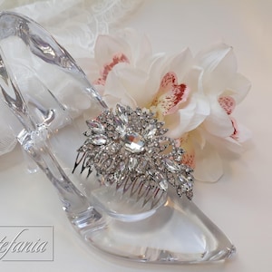 Swarovski Crystal Bridal Comb, Rhinestone Hair Piece, Wedding Headpieces, Prom Jewelry