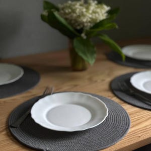 Handmade Table Placemats - Round Placemats 30cm - Table Decor