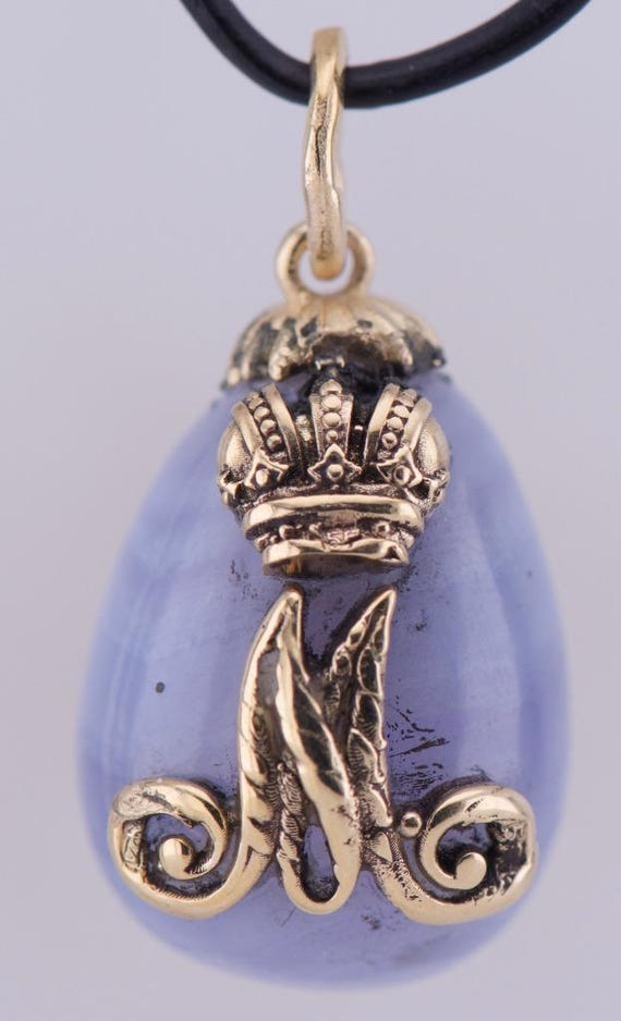 14k gold faberge egg - Gem