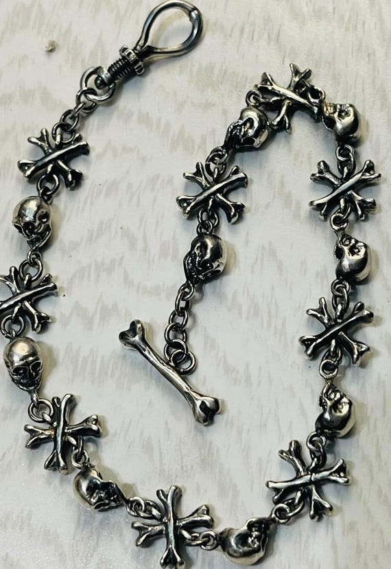 Antique Victorian Solid Silver MEMENTO MORI SKULLS Po… - Gem