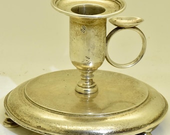 Antique Imperial Russ Tsar's Era Candle Holder Silver Portable 1880's