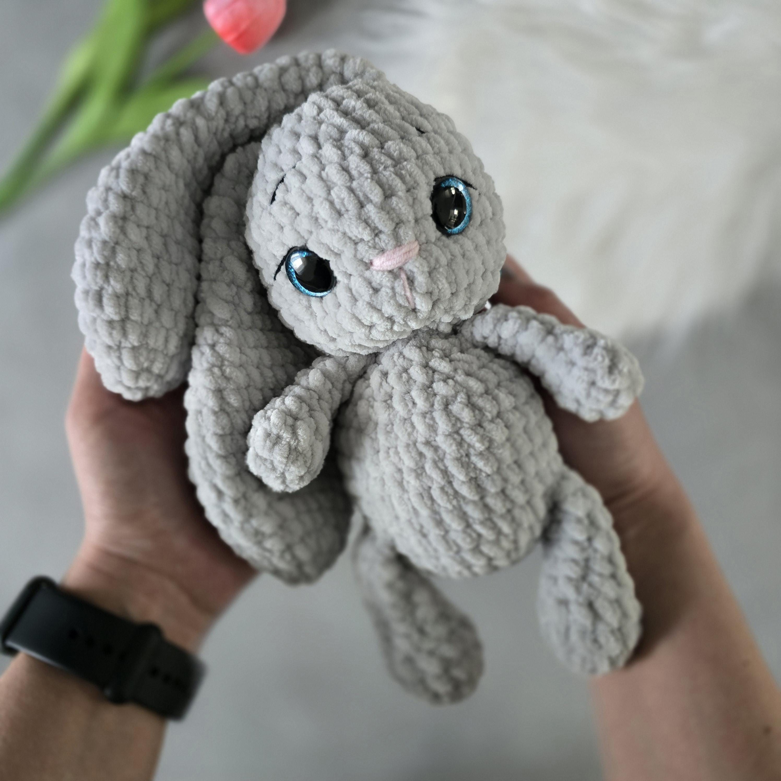 Amigurumi Bunny Crochet Pattern – PDF Tutorial, HU/EN (upright-eared ...